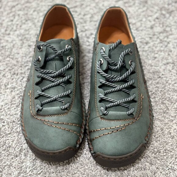 Men's NWT Green & Brown Piping Fashion Sneakers Size 11 - Picture 1 of 4